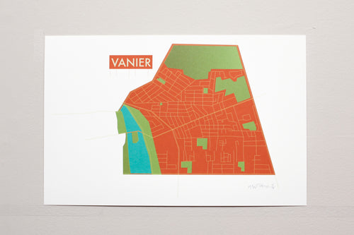 Carte Vanier Map (2015), Mathieu Trudel (Mawt Trood / Art TrŸde)